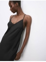 Marks & Spencer Сатенена дълга тънка презраменна нощница Marks & Spencer черна