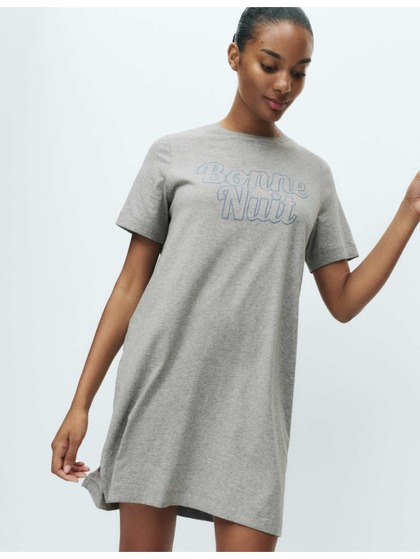 Marks & Spencer Нощница с надпис и технология Cool Comfort™ Marks & Spencer сива