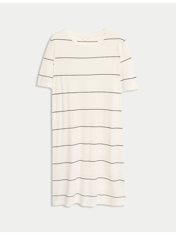 Marks & Spencer Раирана нощница с технология Cool Comfort™ Marks & Spencer кремава