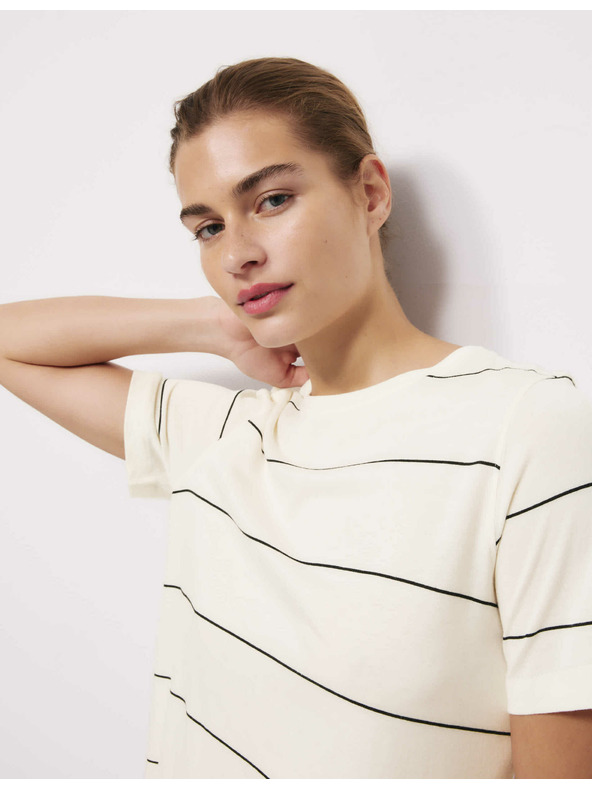 Marks & Spencer Раирана нощница с технология Cool Comfort™ Marks & Spencer кремава