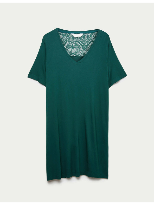 Marks & Spencer Нощница с дантела Marks & Spencer в зелено