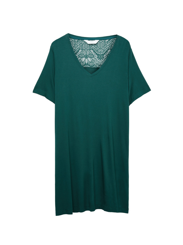 Marks & Spencer Нощница с дантела Marks & Spencer в зелено