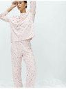 Marks & Spencer Пижамена комплект от чист памук с печат Marks & Spencer розова
