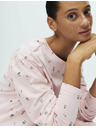 Marks & Spencer Пижамена комплект от чист памук с печат Marks & Spencer розова