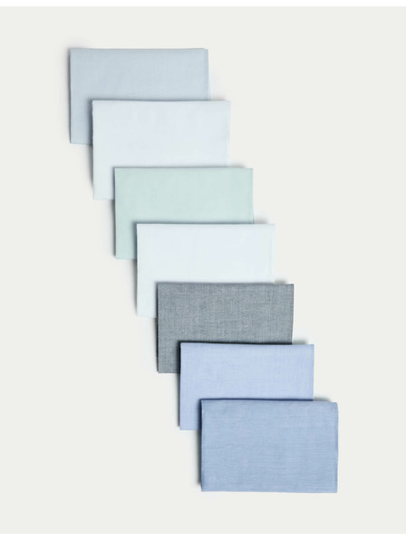 Marks & Spencer Антибактериални кърпички от чист памук, 7 бр. в опаковка Marks & Spencer синьо