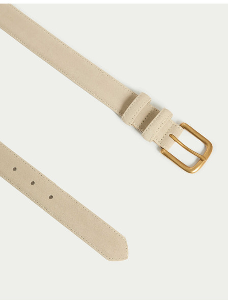 Marks & Spencer Велурен колан Marks & Spencer бежов