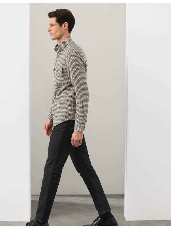 Marks & Spencer Каирирана риза с високо съдържание на памук, лесна за гладене Marks & Spencer бежова