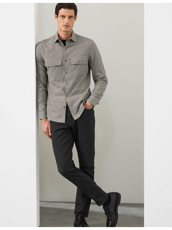 Marks & Spencer Каирирана риза с високо съдържание на памук, лесна за гладене Marks & Spencer бежова