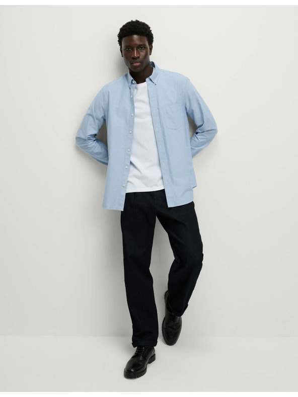 Marks & Spencer Риза от чист памук The Ultimate Marks & Spencer oxford blue