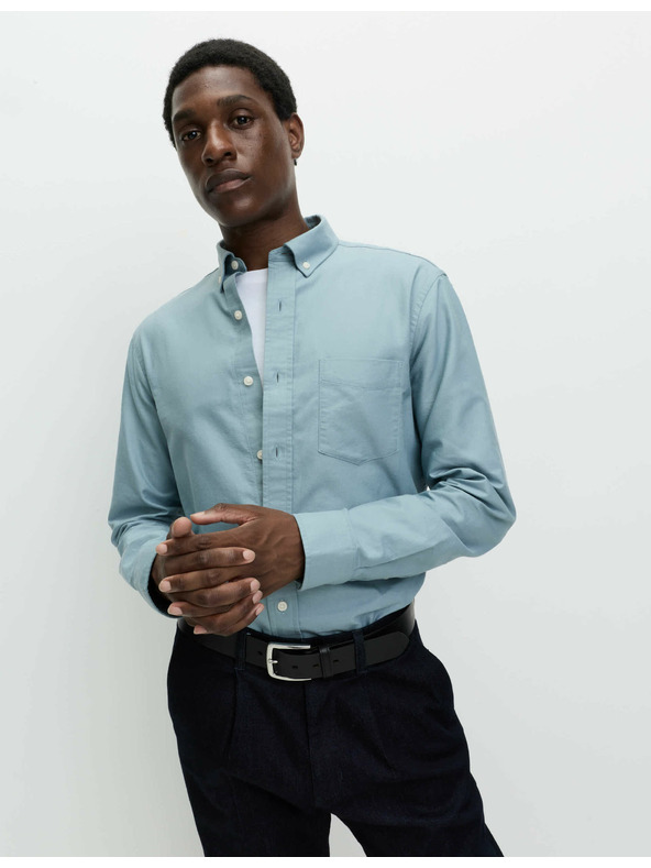 Marks & Spencer Оксфордска риза от чист памук The Ultimate Marks & Spencer сива