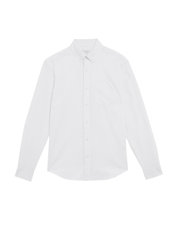 Marks & Spencer Оксфордска риза от чист памук The Ultimate Marks & Spencer бяла