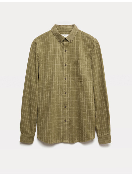 Marks & Spencer Маншестрова риза Marks & Spencer зелена