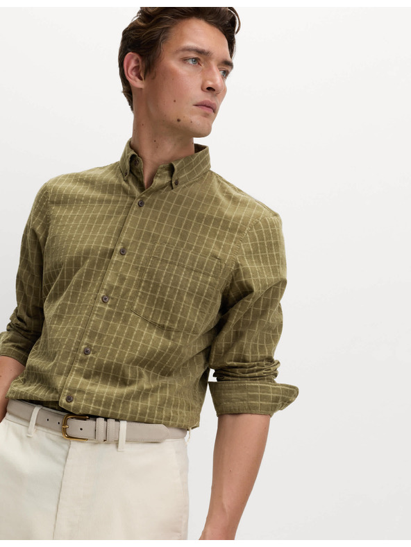 Marks & Spencer Маншестрова риза Marks & Spencer зелена