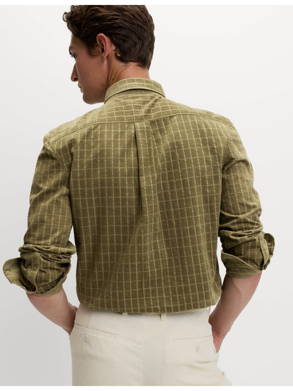 Marks & Spencer Маншестрова риза Marks & Spencer зелена