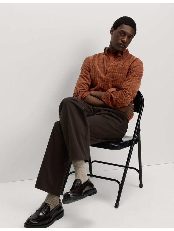 Marks & Spencer Маншестрова риза Marks & Spencer кафява