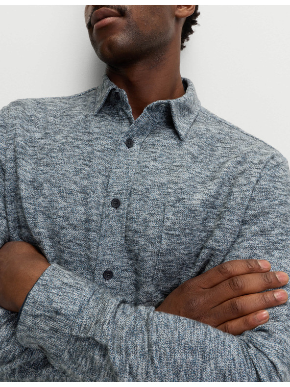 Marks & Spencer Чисто памучна фланелена риза Marks & Spencer синя