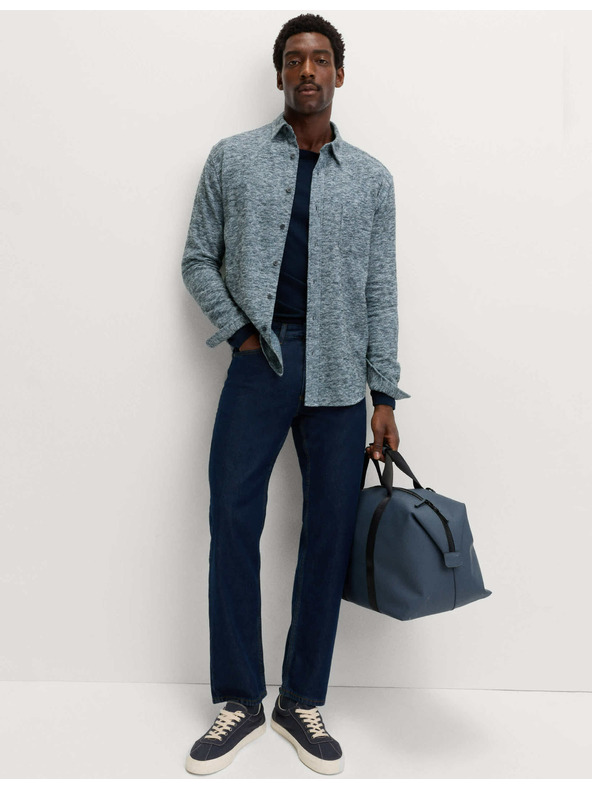 Marks & Spencer Чисто памучна фланелена риза Marks & Spencer синя