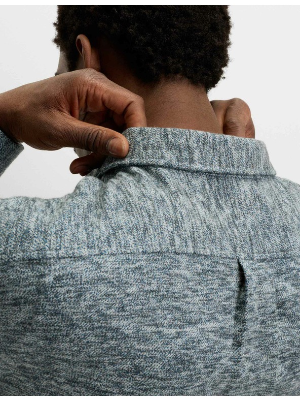 Marks & Spencer Чисто памучна фланелена риза Marks & Spencer синя