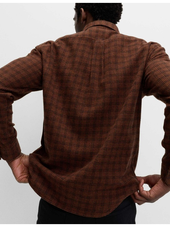 Marks & Spencer Чисто памучна фланелена риза Marks & Spencer кафява