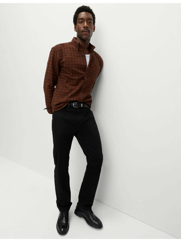 Marks & Spencer Чисто памучна фланелена риза Marks & Spencer кафява