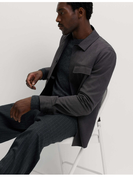 Marks & Spencer Горна риза с висок дял памук Marks & Spencer сива