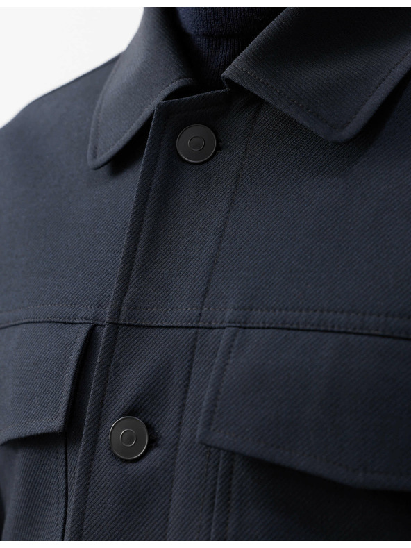 Marks & Spencer Функционално кепрово яке с текстура Marks & Spencer тъмносиньо