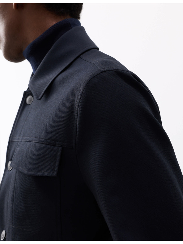 Marks & Spencer Функционално кепрово яке с текстура Marks & Spencer тъмносиньо