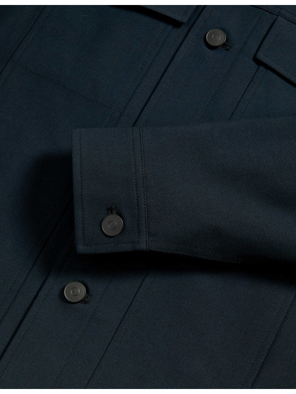 Marks & Spencer Функционално кепрово яке с текстура Marks & Spencer тъмносиньо