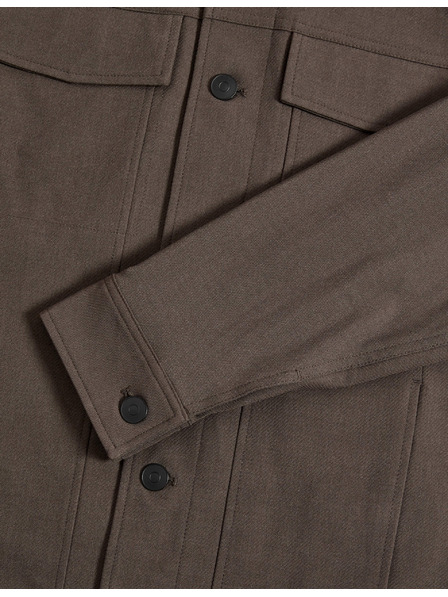 Marks & Spencer Функционално кепрово яке с текстура Marks & Spencer кафяво