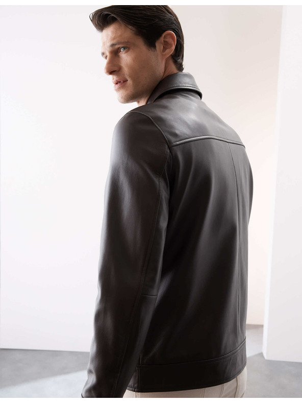 Marks & Spencer Кожено яке тип Харингтон Marks & Spencer кафяв