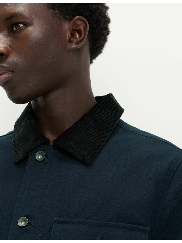 Marks & Spencer Яке от чист памук с 3 джоба Marks & Spencer тъмносин