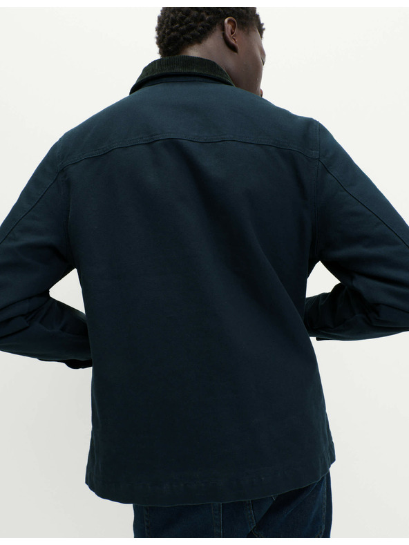 Marks & Spencer Яке от чист памук с 3 джоба Marks & Spencer тъмносин