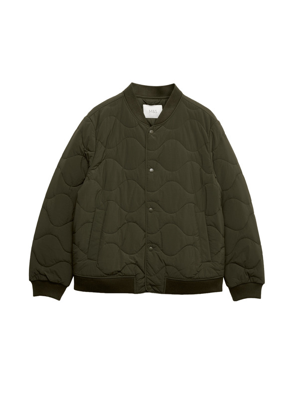 Marks & Spencer Стеганo бомбер яке Onion Marks & Spencer зелен