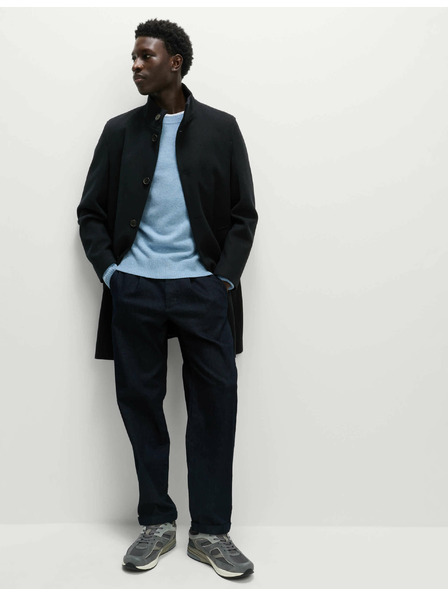 Marks & Spencer Палто с права яка Marks & Spencer морско синьо