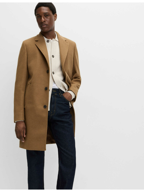 Marks & Spencer Палто с ревери Marks & Spencer кафяво