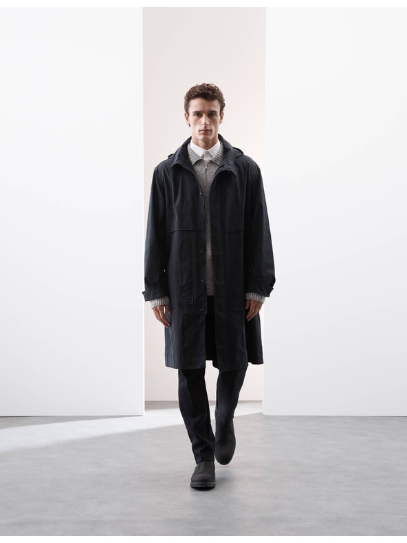 Marks & Spencer Прави долнища Pintuck с висок дял памук Marks & Spencer черни