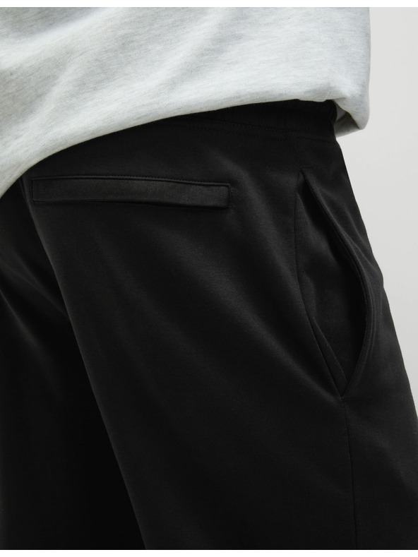 Marks & Spencer Долнища с прави крачоли, връзка и висок дял памук Marks & Spencer черни