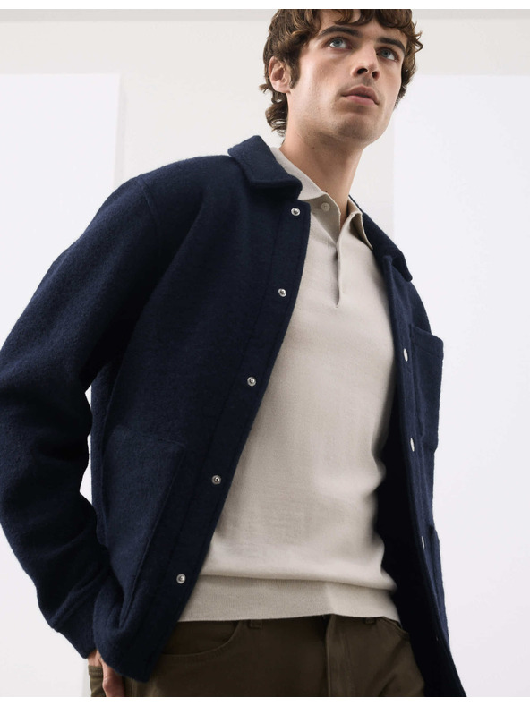 Marks & Spencer Вълнено флийсово яке с 3 джоба Marks & Spencer морско синьо