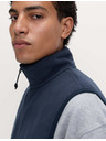 Marks & Spencer Микрофлийсова жилетка с яка Marks & Spencer морско синьо