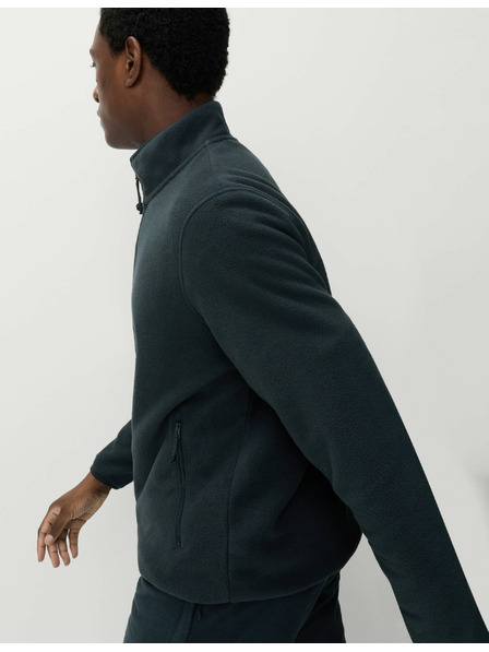 Marks & Spencer Микрофлийсово яке с цип и яка Marks & Spencer морско синьо