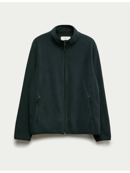 Marks & Spencer Микрофлийсово яке с цип и яка Marks & Spencer морско синьо