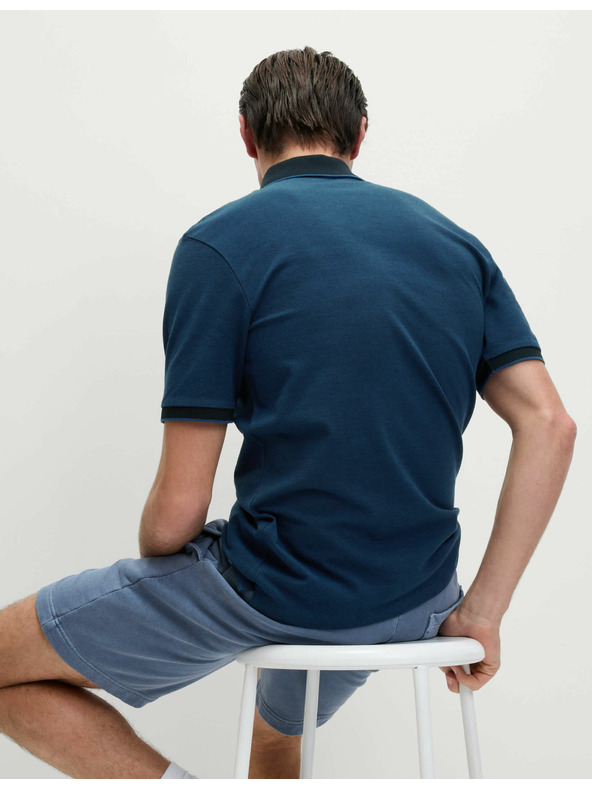 Marks & Spencer Поло риза Pique с подчертани краища The Ultimate Marks & Spencer синя