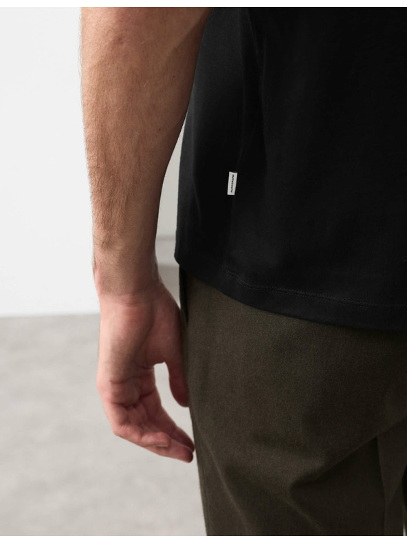 Marks & Spencer Тениска с V-образно деколте от чист Supima® памук Marks & Spencer черна