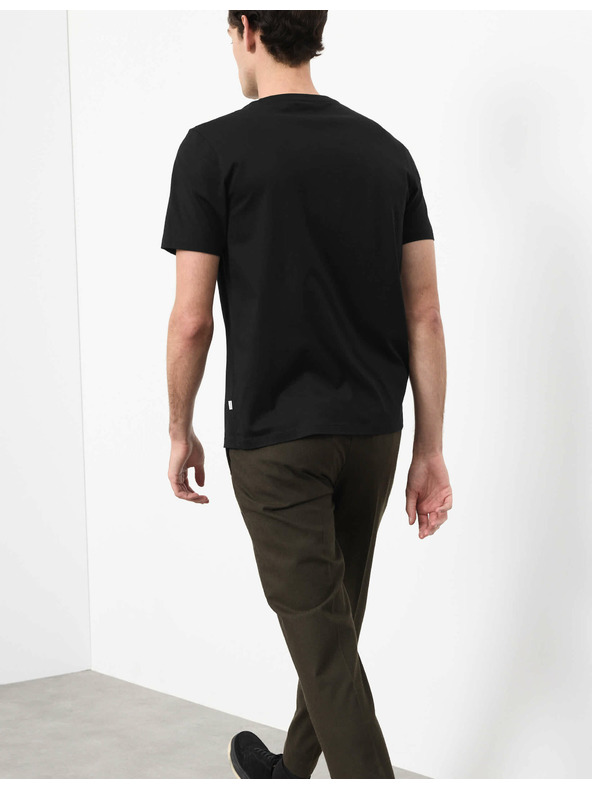 Marks & Spencer Тениска с V-образно деколте от чист Supima® памук Marks & Spencer черна