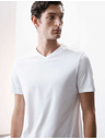 Marks & Spencer Тениска с V-образно деколте от чист Supima® памук Marks & Spencer бяла