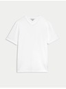 Marks & Spencer Тениска с V-образно деколте от чист Supima® памук Marks & Spencer бяла