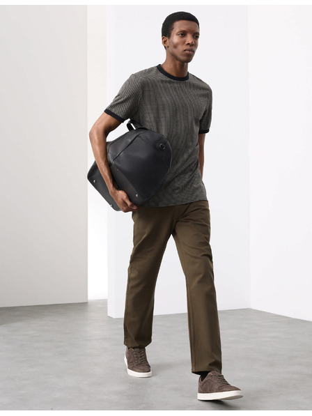 Marks & Spencer Жакардова тениска от чист памук Marks & Spencer черна