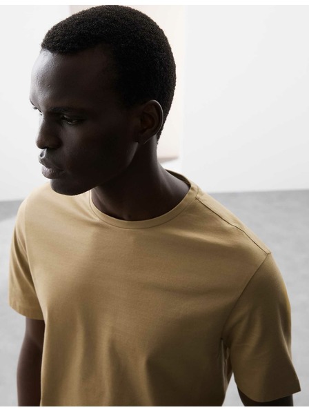 Marks & Spencer Тениска от премиум памук, тесен силует Marks & Spencer кафява