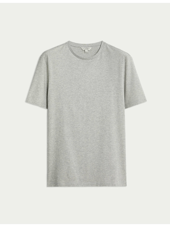 Marks & Spencer Тениска от премиум памук, тесен силует Marks & Spencer сива