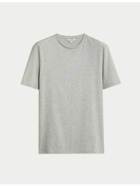 Marks & Spencer Тениска от премиум памук, тесен силует Marks & Spencer сива